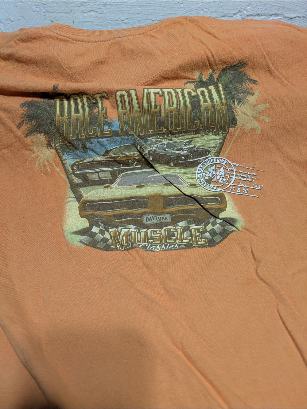 Newport Orange Race American Muscle Graphic Tee